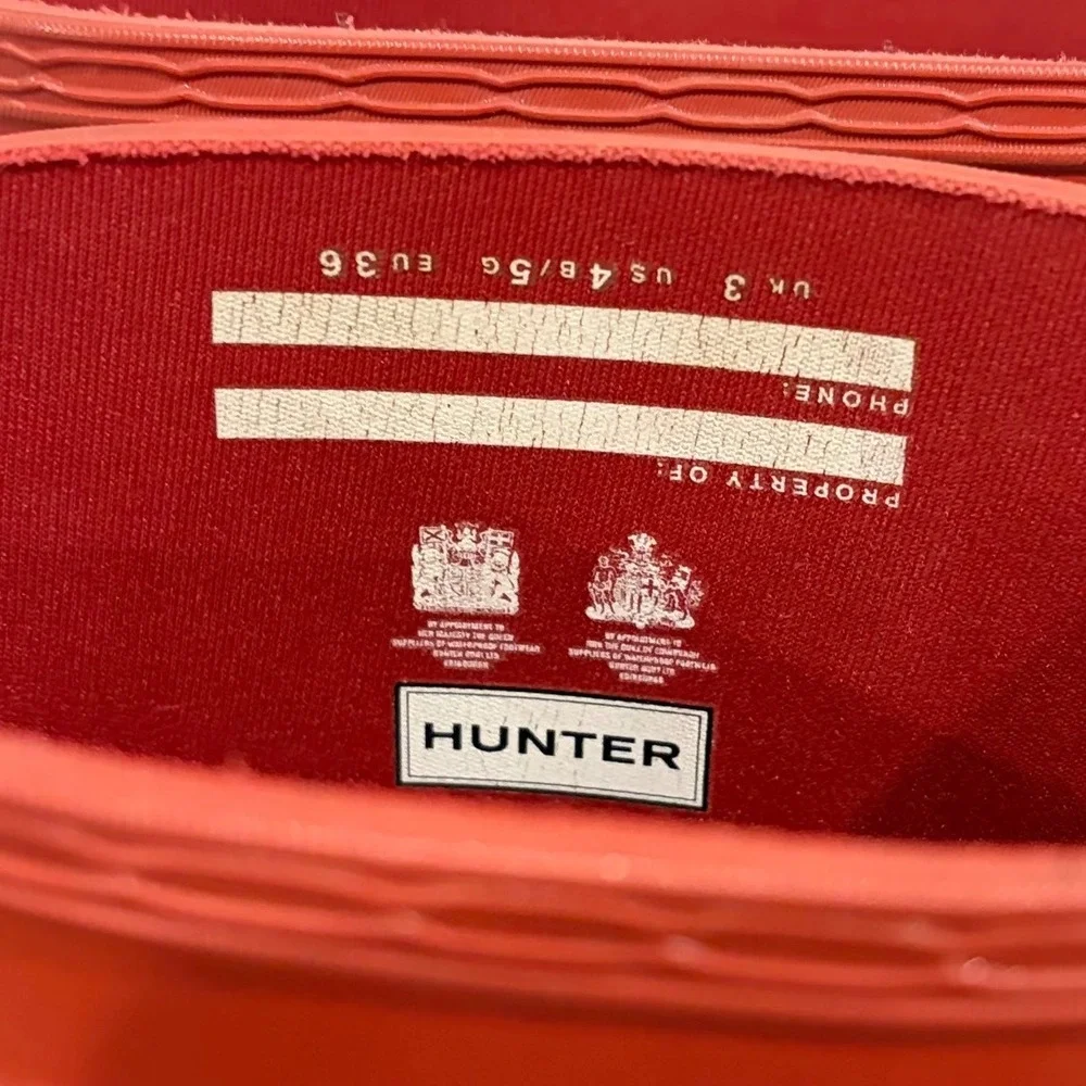 Hunter Original First Classic Red Rain Boots Waterproof Rubber Wellies 5G